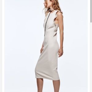 Zara Ruffled Ribbed Dress